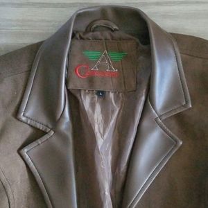 A Collezioni Brown Suede Like Coat Made In Italy Size L